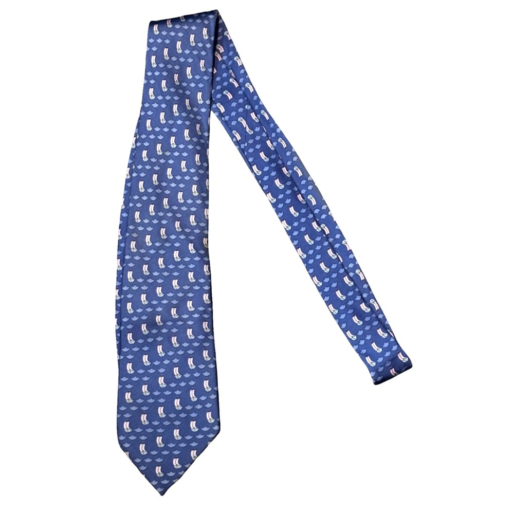 Hermes Blue Patterned Men's Tie